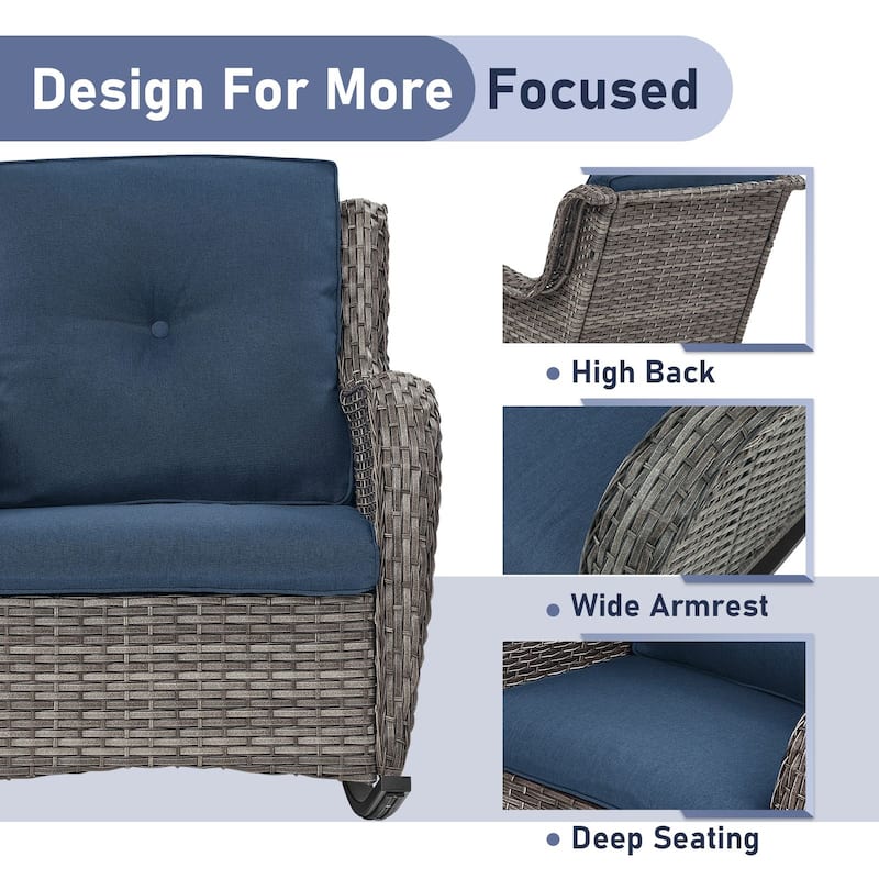 Patio Rocking Chair Outdoor Rocking Chairs Set of 2