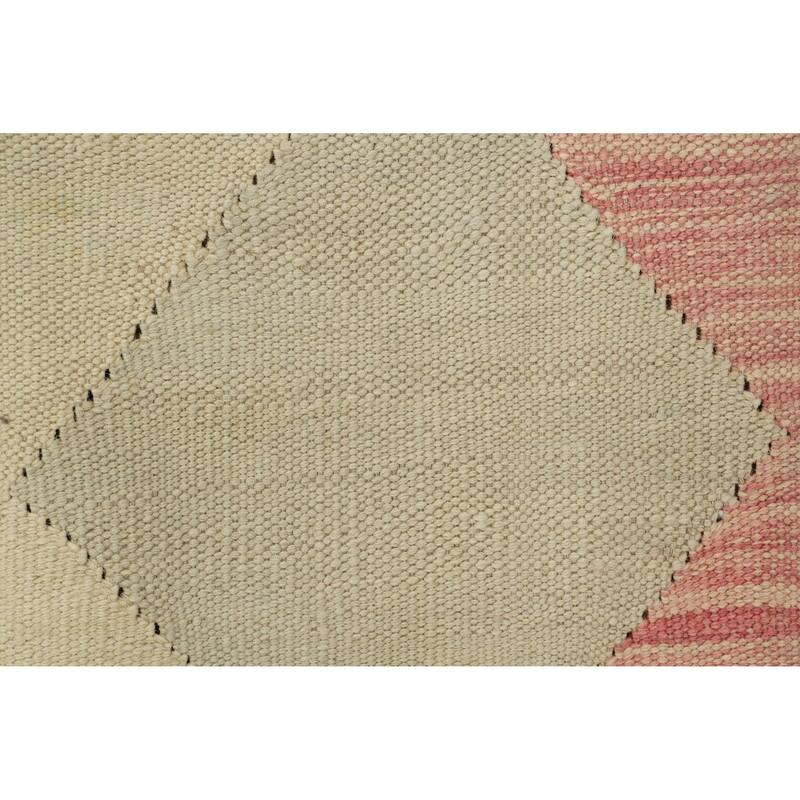 Hand Woven Oriental 100% Wool Carpet Southwestern Modern Multi-Colored Kilim Area Rug - 9' 10'' X 6' 5''