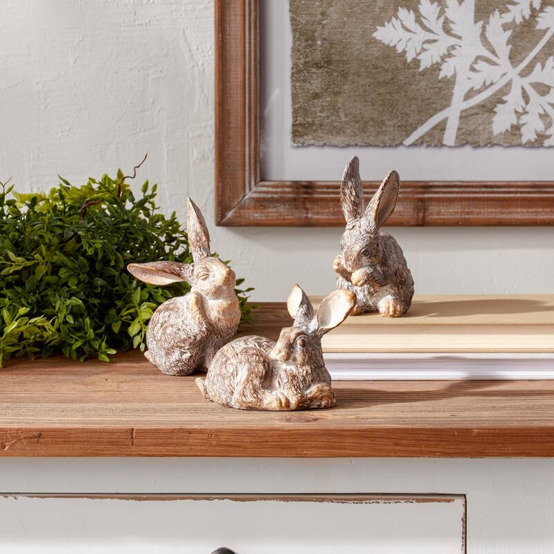 Garden Rabbit Figurine (Set of 3)