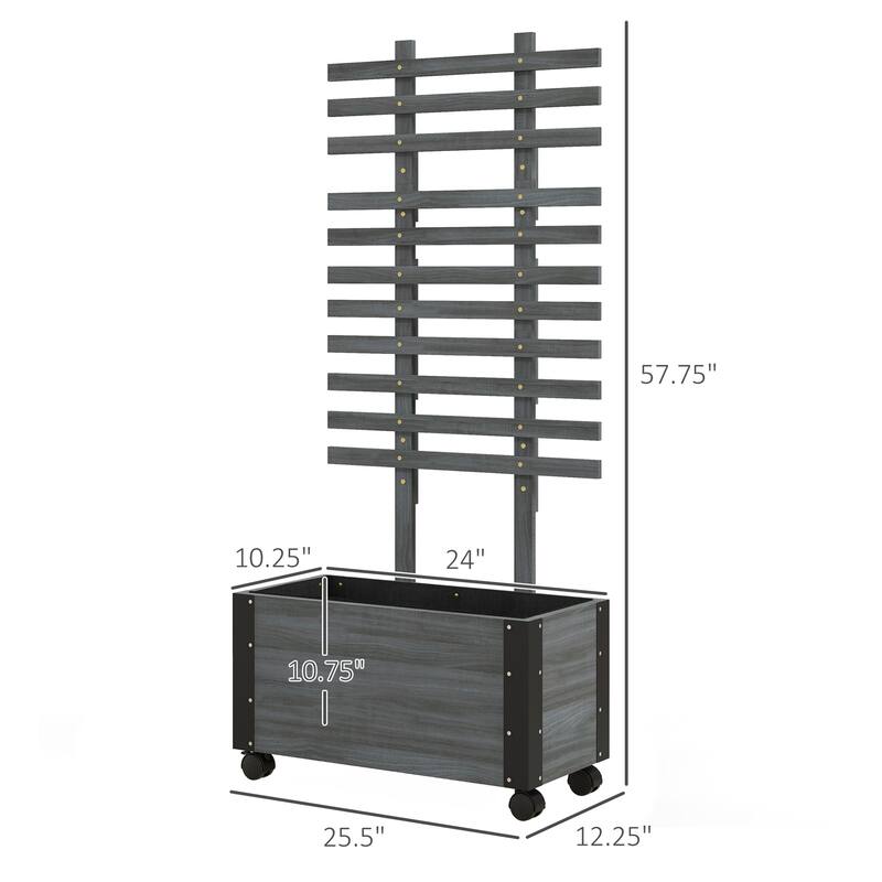 Outsunny Raised Garden Bed with Trellis