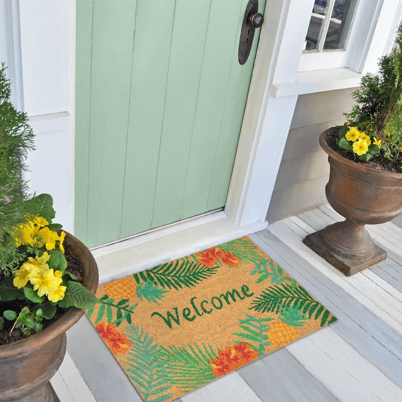 Liora Manne Island Greetings Coir Welcome Door Mat - 1'6" x 2'6"