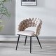 preview thumbnail 6 of 8, Modern chair(set of 2 ) with golden color iron tube legs, soft cushions and comfortable backrest, hairball back