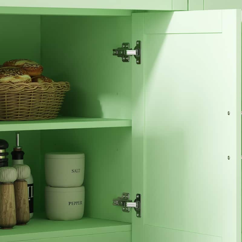 2 Piece Modular Closet Storage Set with Floor and Wall Cabinets Pantry