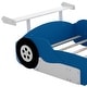 preview thumbnail 29 of 82, Twin/Full Race Car Bed with Wheels & Safety Rails - Pine Wood Frame