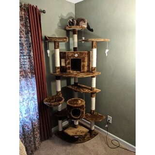 Shop Go Pet Club Brown 80-inch Tall Cat Tree Furniture 