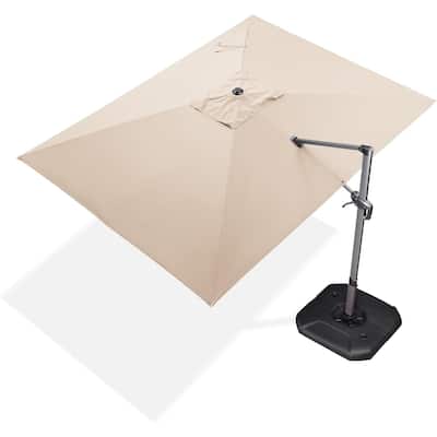 PURPLE LEAF 9 x 11.5 ft 360 Degree Rotation Patio Umbrella With Base