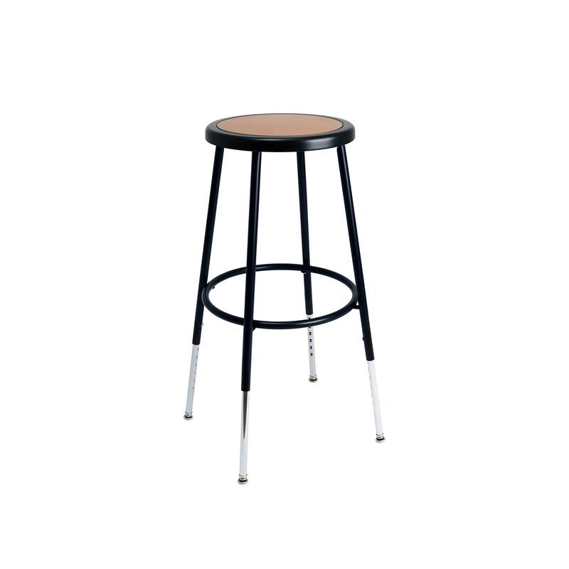 Hampden Furnishings Felix Collection Height Adjustable Steel Stool, AssemblyReady - Black - Counter Height