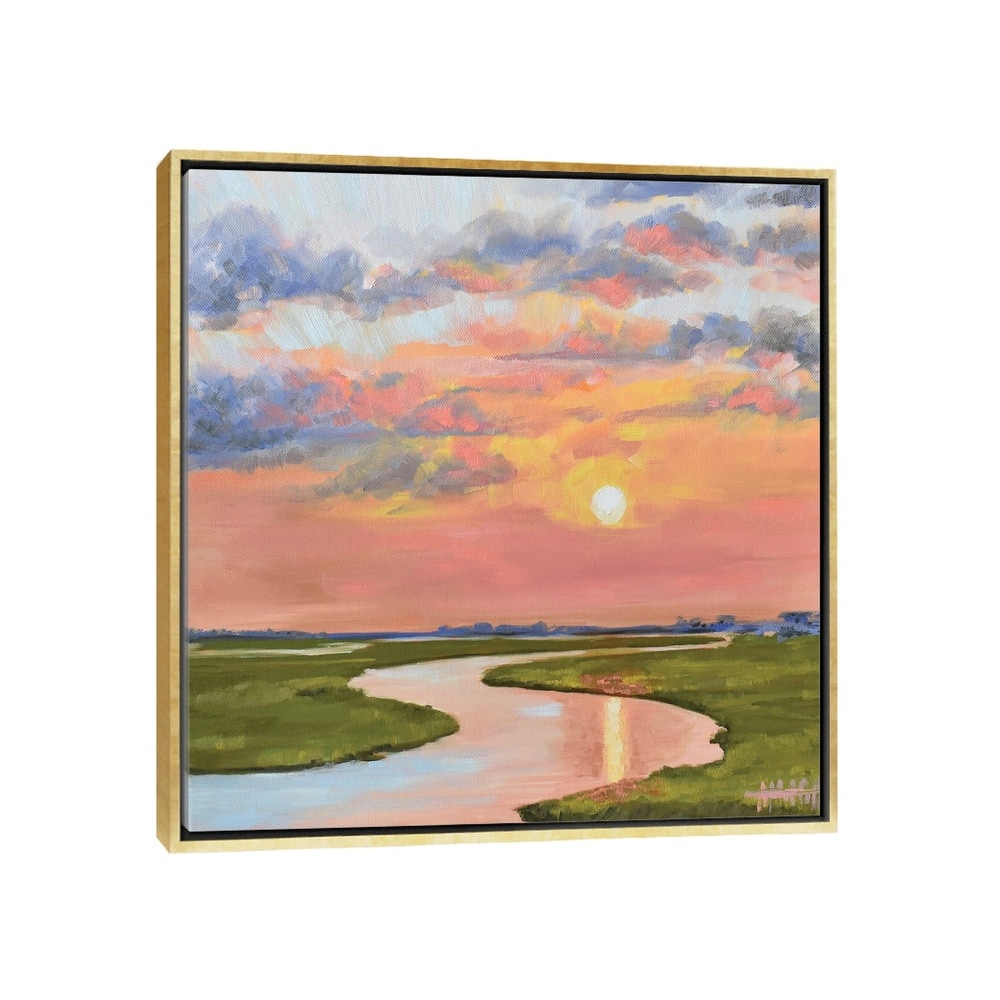 iCanvas "Glassy Waters On The Marsh" by April Moffatt Framed Canvas Print