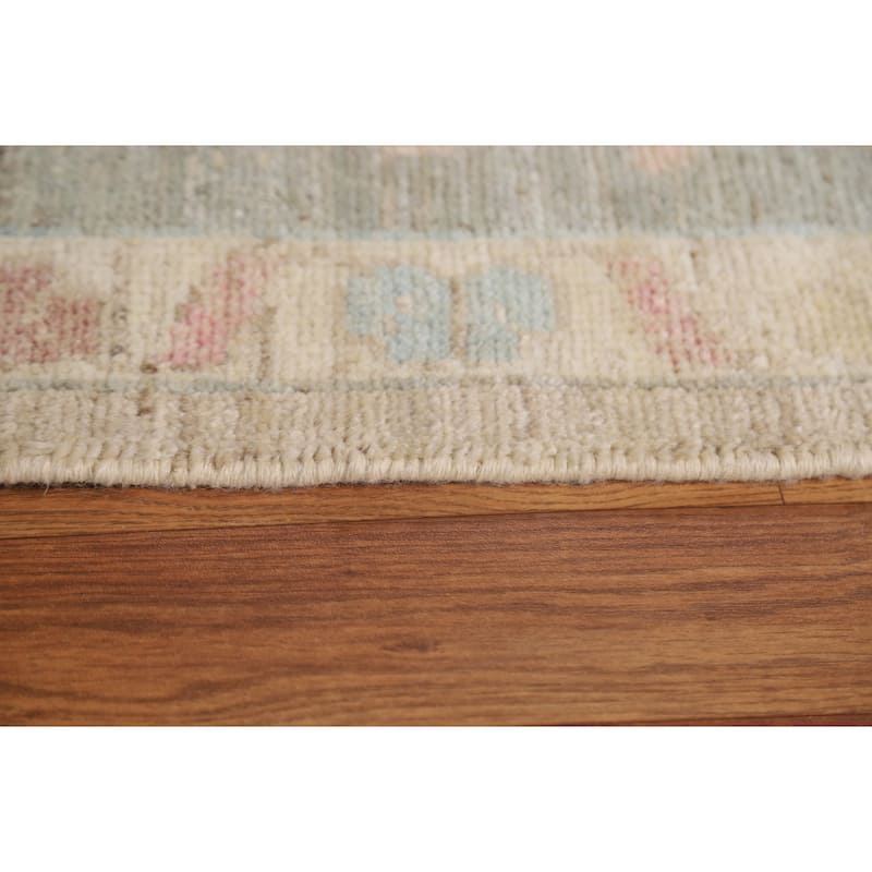 Floral Oushak Turkish Large Area Rug Hand-knotted Wool Carpet - 10'3"x 13'10"