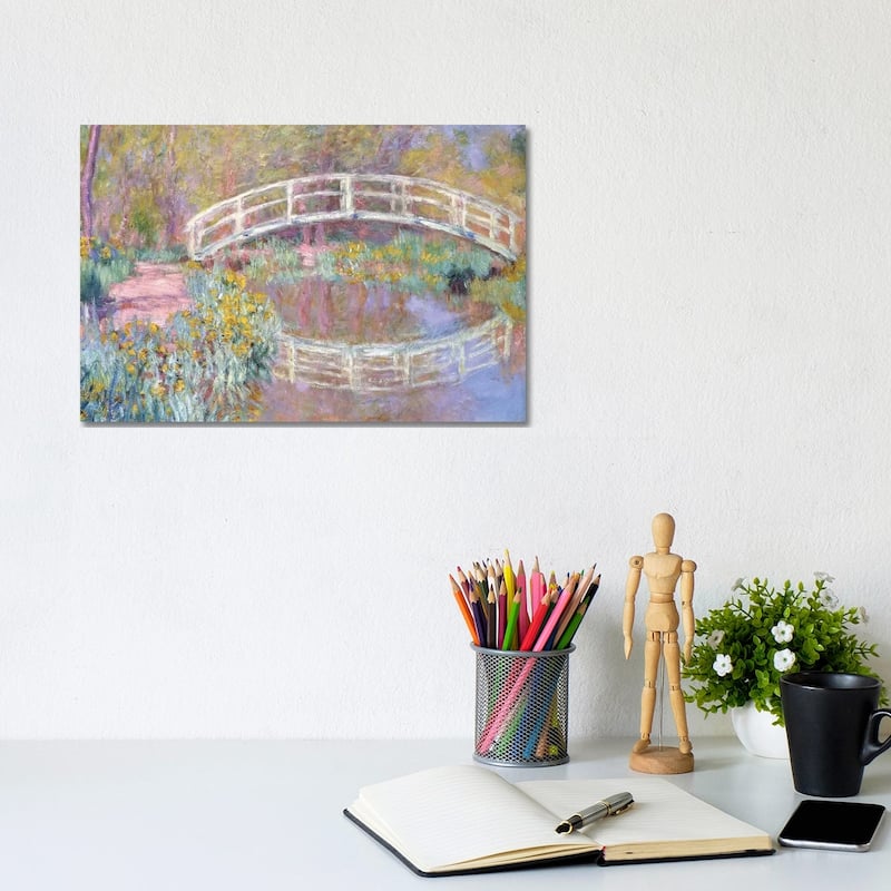 iCanvas "Bridge in Monet's Garden, 1895-96 " by Claude Monet Canvas Print - 8x12x0.75