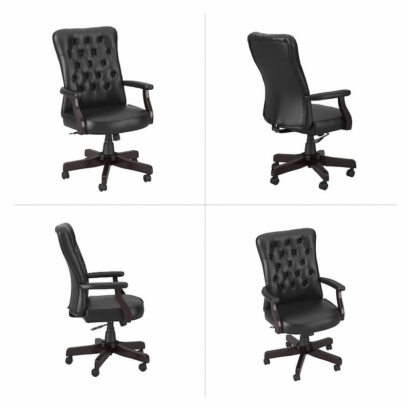 Salinas High Back Tufted Office Chair with Arms by Bush Furniture