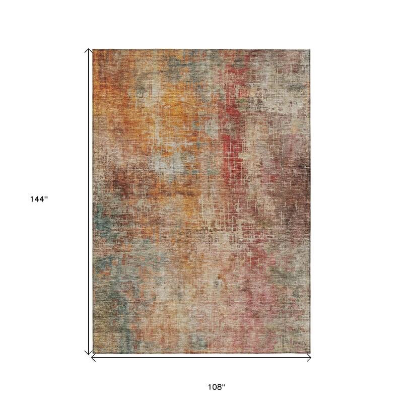 HomeRoots Abstract Transitional Rectangle Outdoor Rug