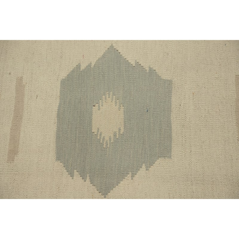 Hand Woven Southwestern Wool Beige Geometric Area Rug - 9' 10'' X 8' 5''