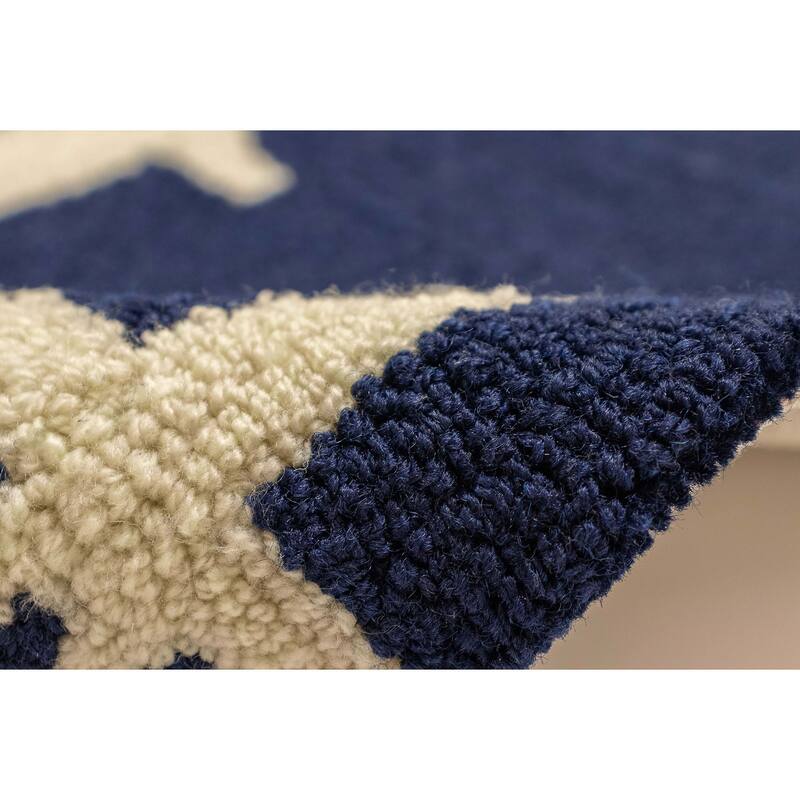 Liora Manne Frontporch Anchor Indoor/Outdoor Rug Navy 5'X7'6"