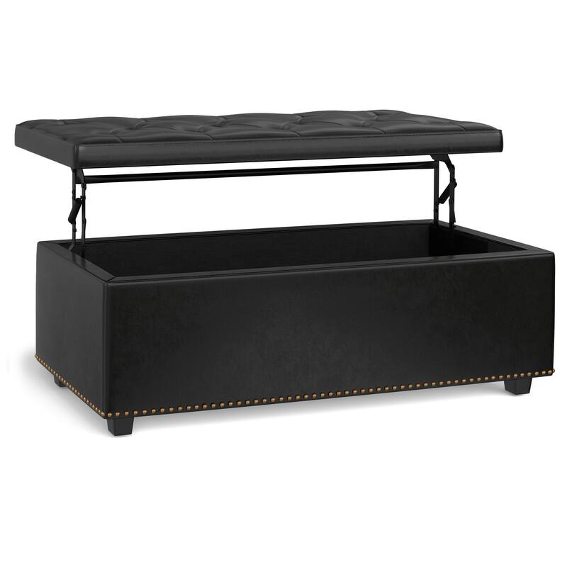 WYNDENHALL Springfield 44 inch Wide Traditional Rectangle Storage Ottoman