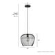 preview thumbnail 8 of 7, Hunter Redding Matte Black 1 Light Pendant - Industrial, Modern & Contemporary - Kitchen, Dining Room, Entryway, Laundry Room