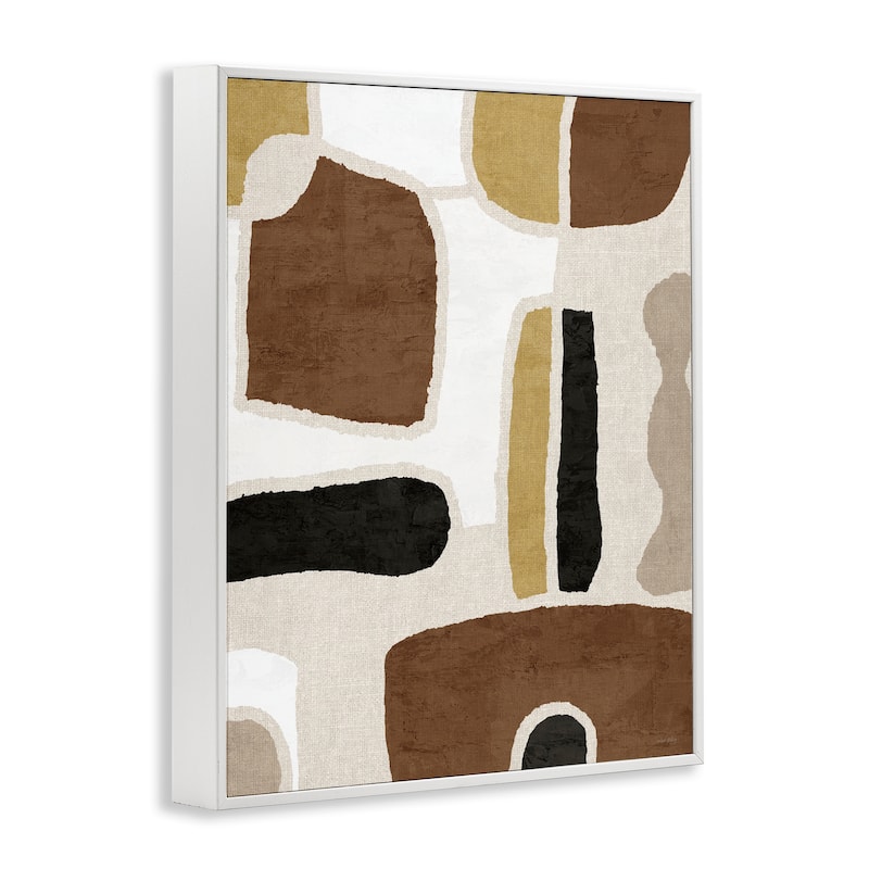Stupell Earthy Organic Shapes Framed Giclee Art Design By Amber Sterling