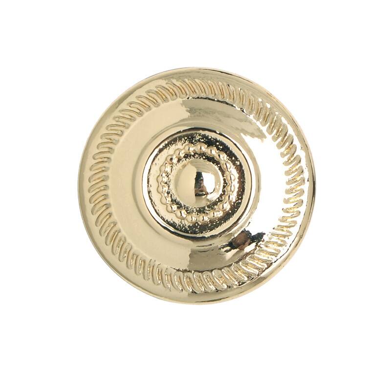 Utopia Alley Bergen Cabinet Ring Pull Knob - Vintage Cabinet Polished Gold Hardware with Hand, Pull Knobs 1.05"