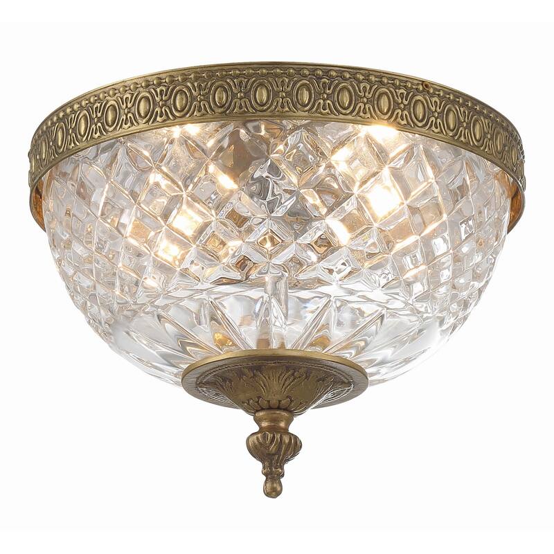 Crystorama Lighting Group Richmond 2 Light 8" Wide Flush Mount Bowl - Olde Brass