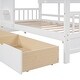 preview thumbnail 26 of 24, Wooden Twin House Bed with Roof and Storage, 2 Drawers Included, Gray