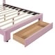 preview thumbnail 15 of 50, Gray Full Velvet Upholstered Bed with Large Storage Drawer - Luxurious Design