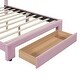 preview thumbnail 50 of 50, Pink Full Velvet Upholstered Bed with Large Storage Drawer - Chic & Functional