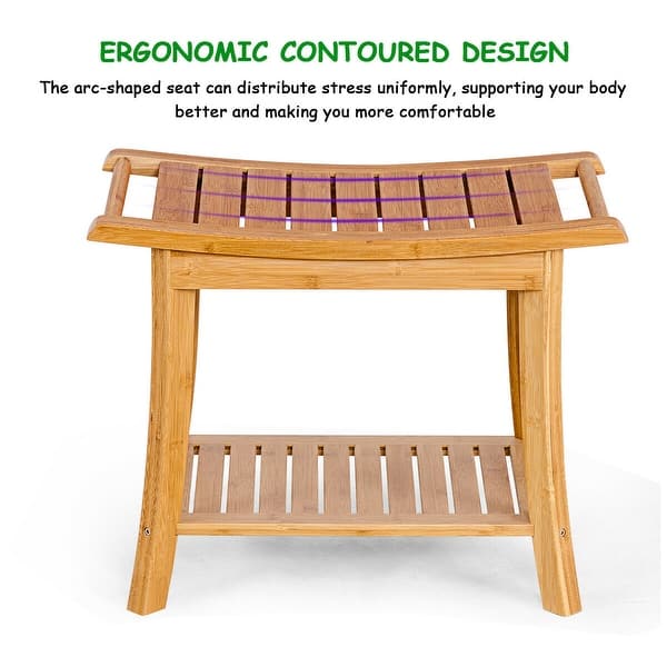Bamboo Shower Bench Seat With Handles And Storage Bamboo Shower Bench Seat With Handles And Storage
