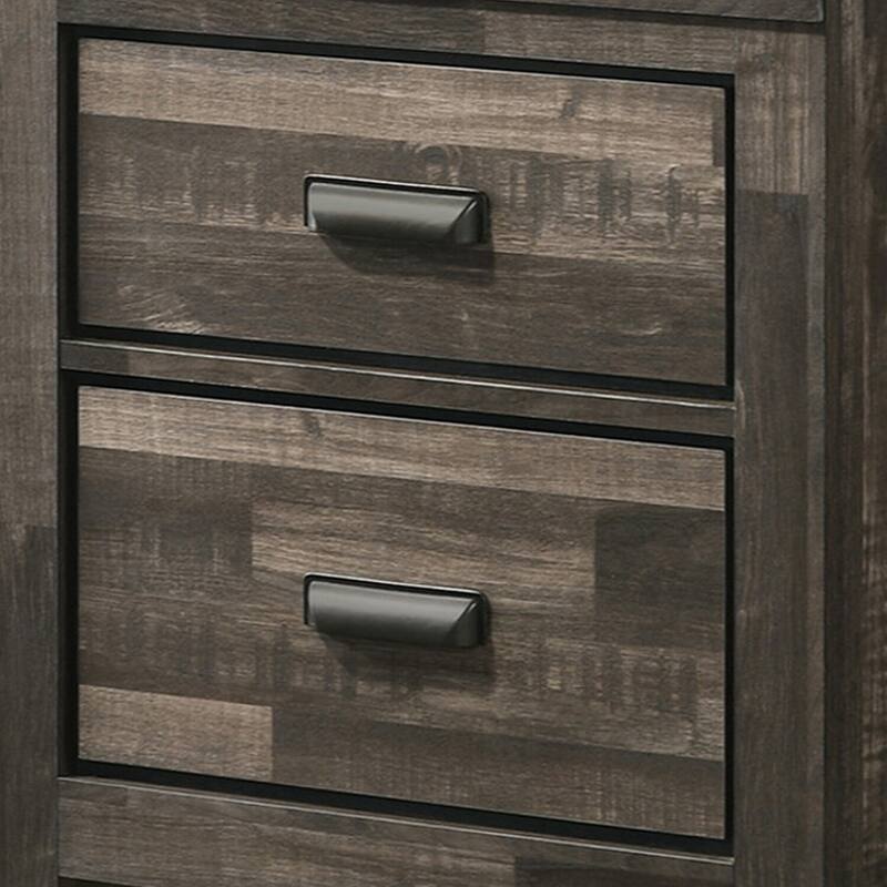 Brown 2 Drawer 15.8 in. W Nightstand with Sturdy Hardware and Ample Storage