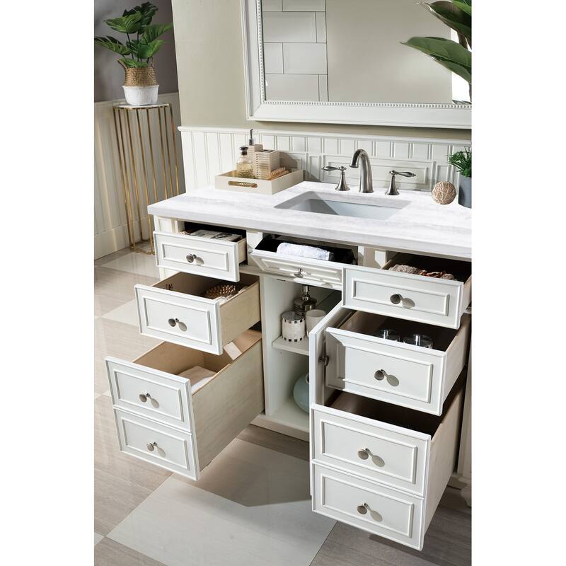James Martin Vanities Bristol 48" Single Vanity, Bright White