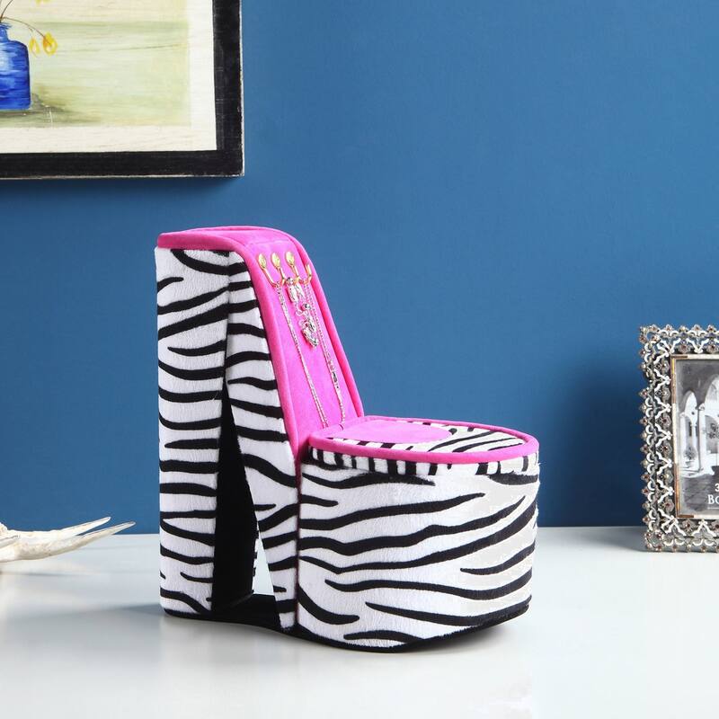 High Heel Shoe Design Jewelry Box with Hooks