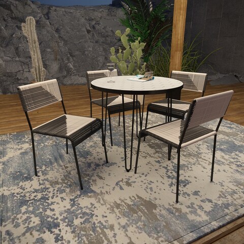 SEI Furniture Watkins Modern Dining Set (Set of 5)