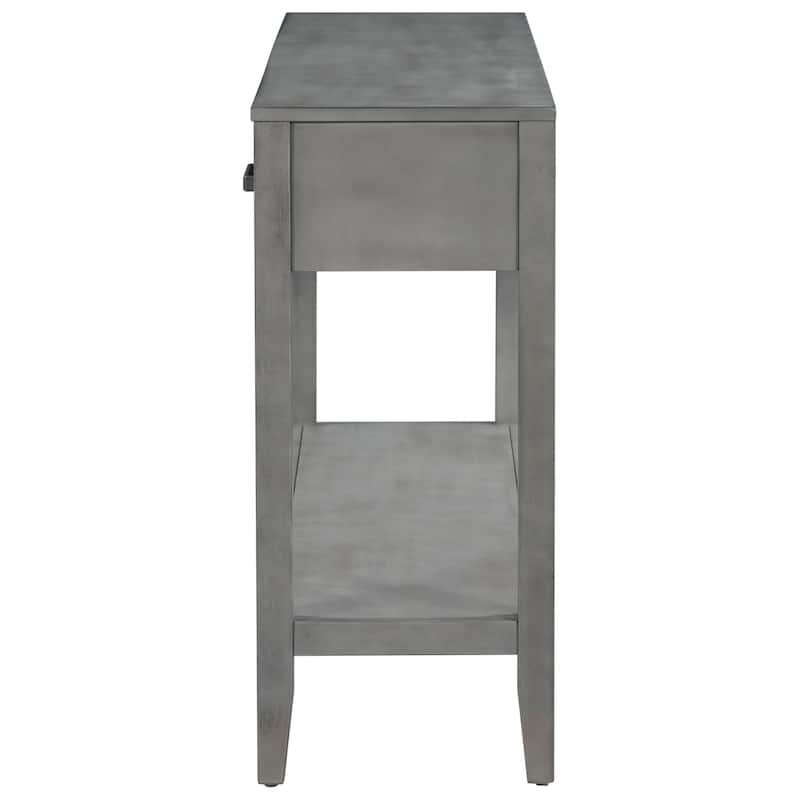 Contemporary 3-Drawer Console Table with 1 Shelf
