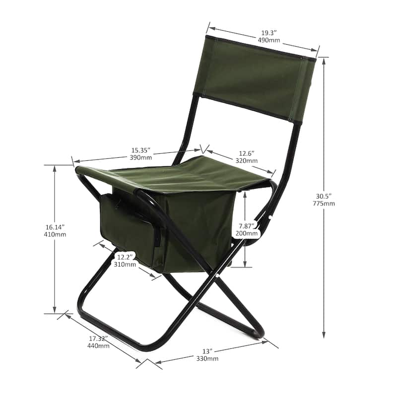 Folding Outdoor Chairs with Storage Bag (Set of 4)