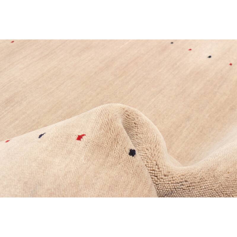 ECARPETGALLERY Hand Loomed Kashkuli Gabbeh Tan Wool Rug - 2'8 x 4'10