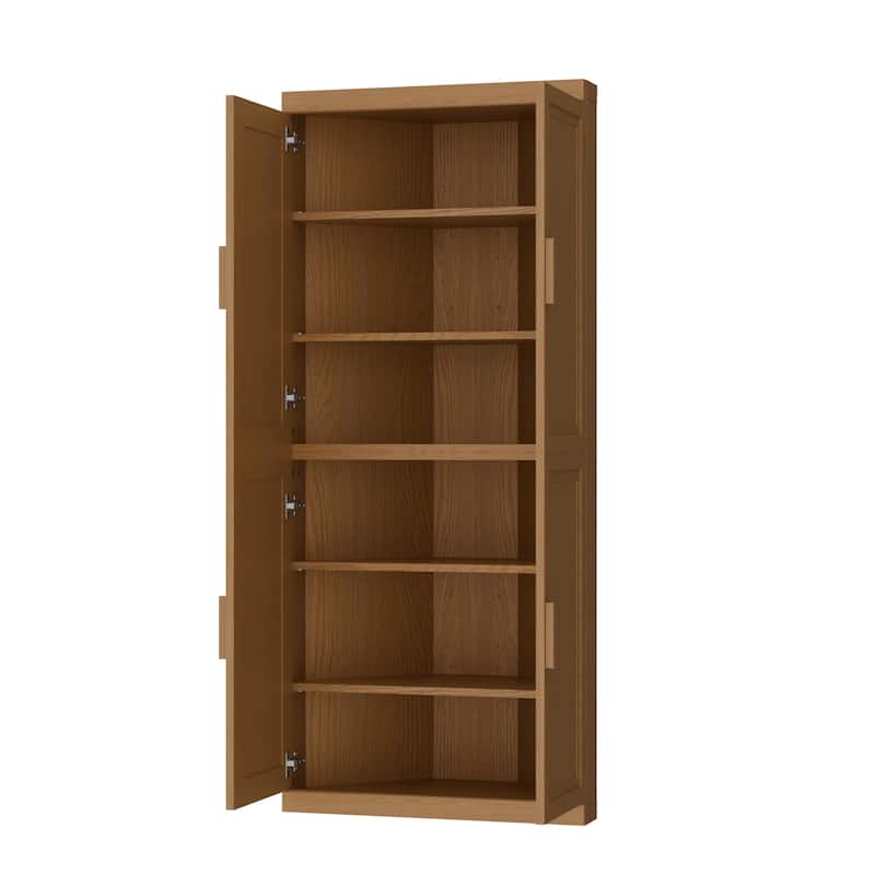 72" Corner Cabinet Free-Standing Corner Storage Organizer Sideboard