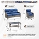 preview thumbnail 143 of 187, Outdoor Patio Sofa Swivel Chair with 6-Inch Thick Cushions Set