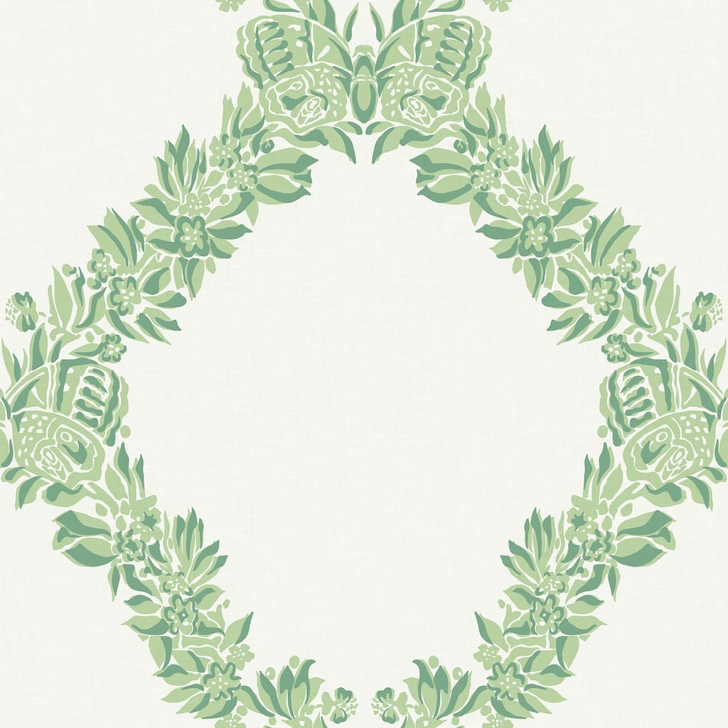 Scalamandre Jade Wreath Peel & Stick Wallpaper