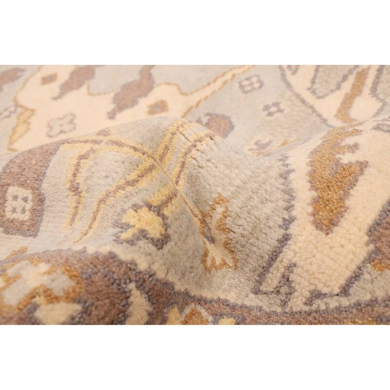 ECARPETGALLERY Hand-knotted Royal Oushak Grey Wool Rug - 8'0 x 7'9