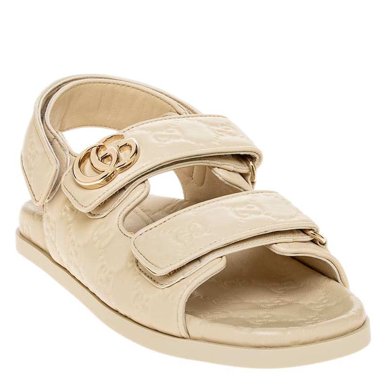 Gucci Leather Sandal with Double G - 36 EU