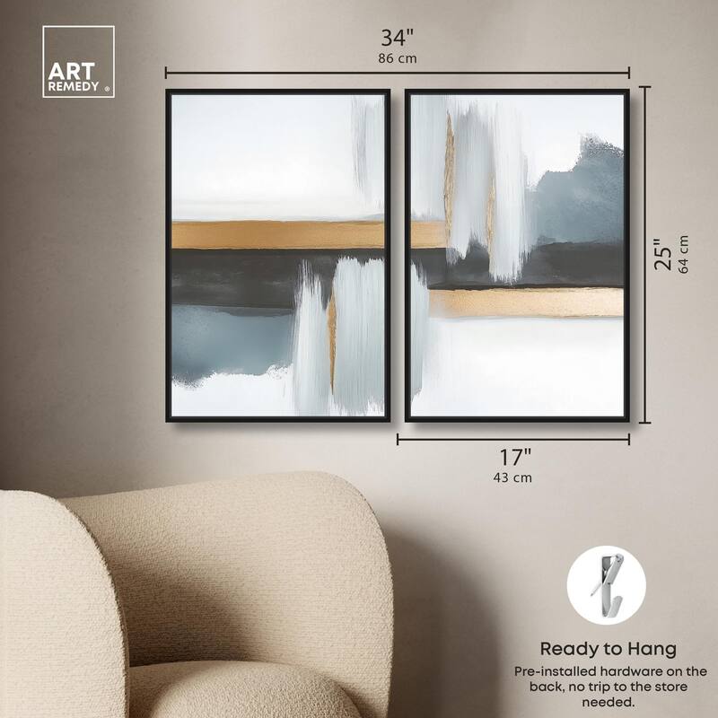 Azure Horizon II Canvas Set of 2 by Art Remedy