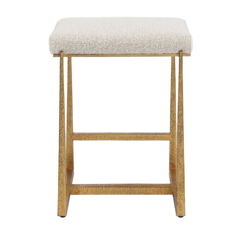 Uttermost Midas Gold Counter Stool - 18.5"W x 15.5"D x 26"H