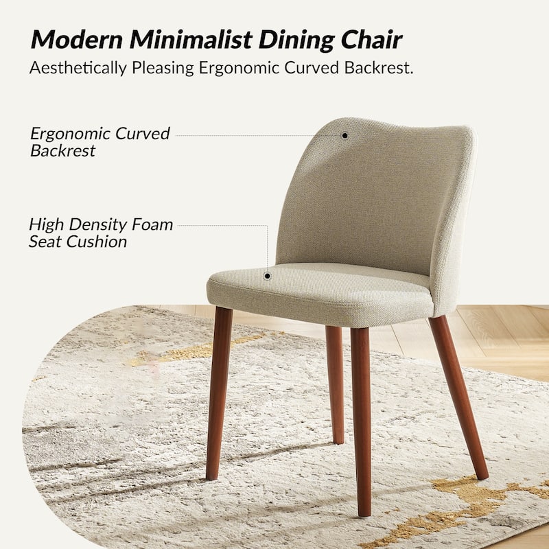 Melisa Upholstered Solid Wood Dining Chair Set of 6 by HULALA HOME
