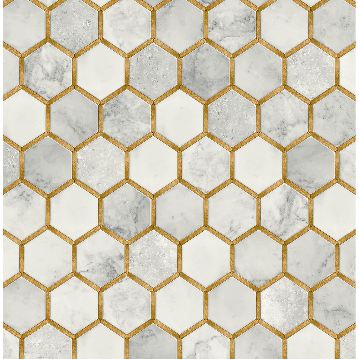 NextWall Inlay Hexagon Peel and Stick Wallpaper