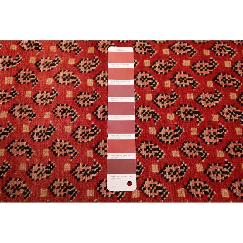 ECARPETGALLERY Hand-knotted Andelz Red Wool Rug - 3'6 x 10'1