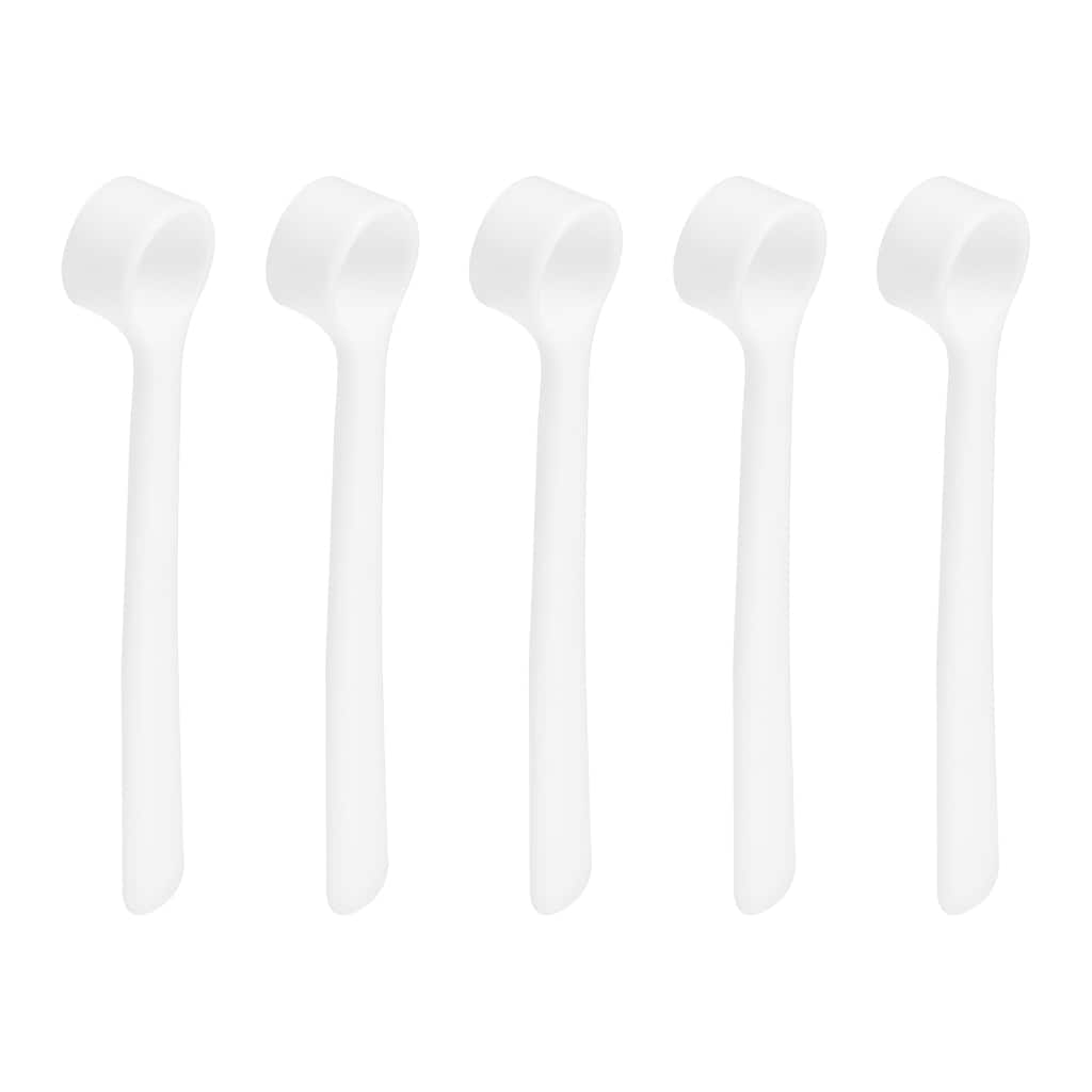 500 Milligram Teaspoon Micro Scoops Mini Measuring Spoons, White