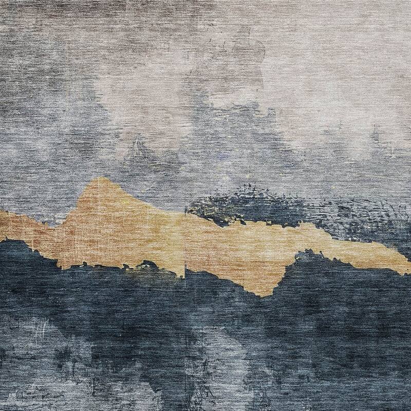 HomeRoots Abstract Transitional Rectangle Outdoor Rug