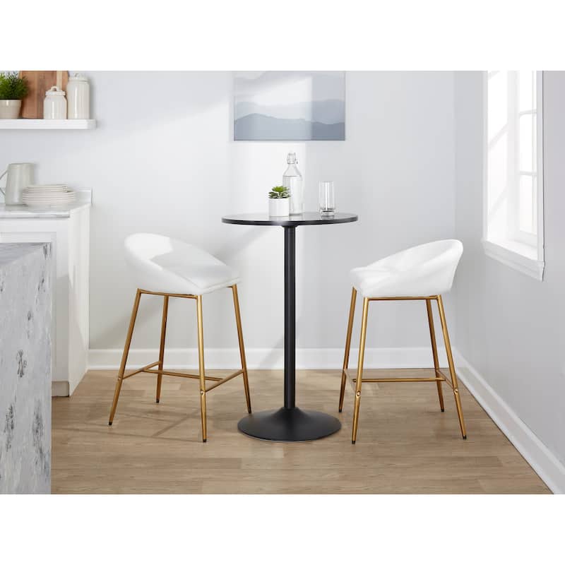 Silver Orchid Livesey 26-inch Glam Counter Stool (Set of 2)