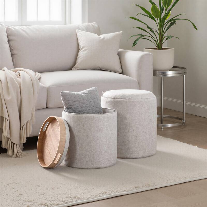 Carson Carrington Astrid Tray Top Nesting Ottoman Set