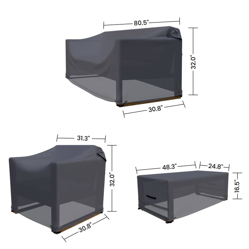 Forever Patio Outdoor 4 piece Furniture Cover - 32 x 79 x 29