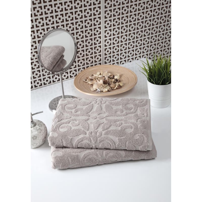 Ozan Premium Home 100% Genuine Turkish Cotton Patchouli Bath Towels (Set of 2)